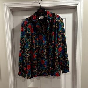 Floral Patterned Button-Up Shirt